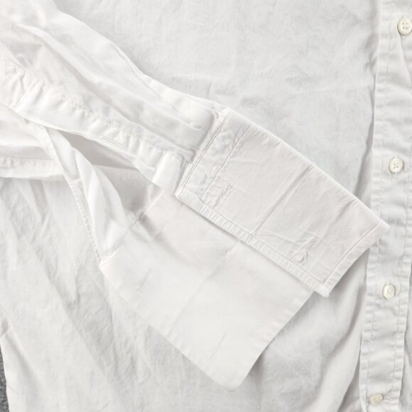 Canali Cotton French Cuff Italy 16.5 White Solid Button Up Men Luxury Shirt - Picture 3 of 16